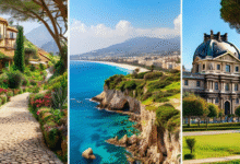 the Sicilian coast from The White Lotus, Hobbiton from Lord of the Rings, and the Louvre from Emily in Paris.