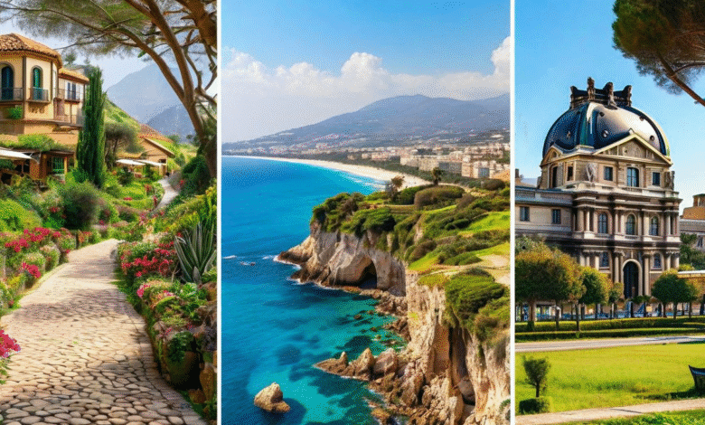 the Sicilian coast from The White Lotus, Hobbiton from Lord of the Rings, and the Louvre from Emily in Paris.